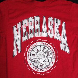 Vintage Nutmeg Nebraska Cornhuskers Emblem Seal T-Shirt